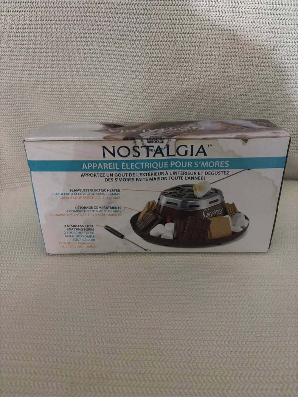 Nostalgia Brown S'mores Maker with Blue Accent